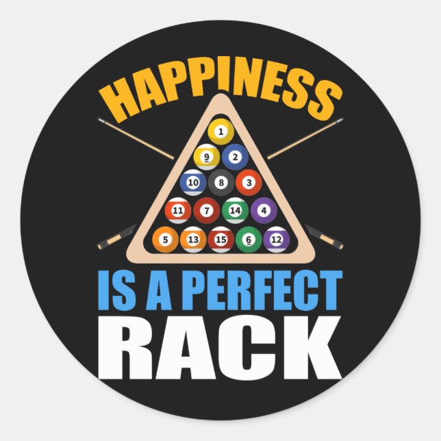 Adesivo Piscina Engraçada de Humor Rack Billiards (Frente)