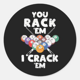 Adesivo Piscina Engraçada Jogador Billiard Você Rack