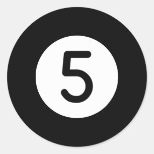 Adesivo Piscina Laranja Número Cinco Billiards Snooker Bil