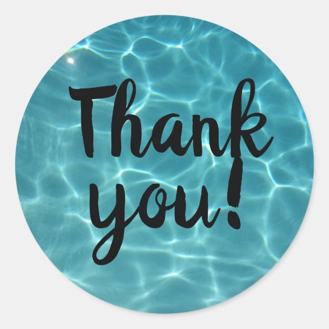 Adesivo Piscina, Obrigado!  (Frente)