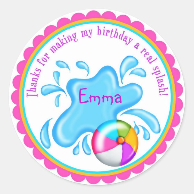 Adesivo Piscina Party Stickers (Frente)