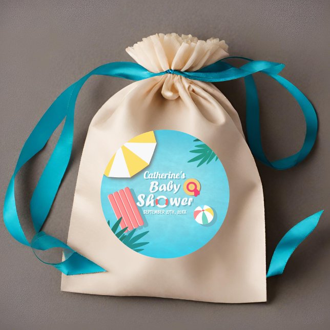 Adesivo Piscina tropical Chá de fraldas de verão (Criador carregado)