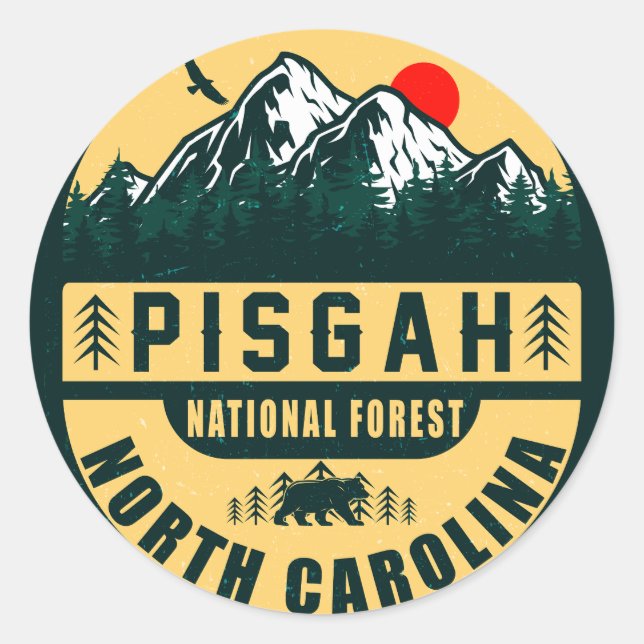 Adesivo Pisgah National Forest North Carolina Camping (Frente)