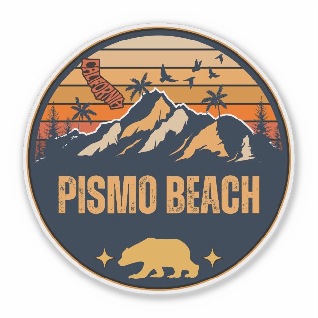 Adesivo Pismo Beach, Califórnia (Frente)