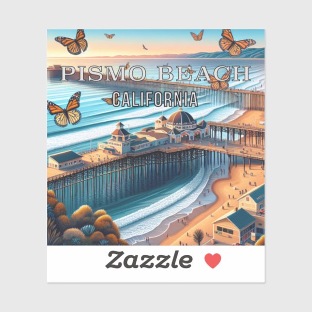Adesivo Pismo Beach California 3 Inch Vinyl Sticker (Folha)