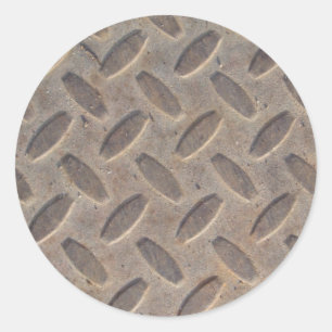 Adesivo Piso de aço da placa do diamante