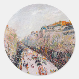 Adesivo Pissarro - Montmartre, Mardi Gras no Boulevard