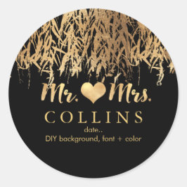 Adesivo Pista de fundo PixDezine Willow Leaves/Faux Dourad