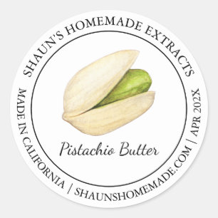 Adesivo Pistachio Butter Rótulo moderno