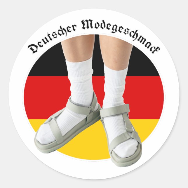 Adesivo Pistas Brancas de Moda Alemã Estereótipo (Frente)