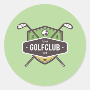 Adesivo Pistas de Golfe Cruzadas com Escudo