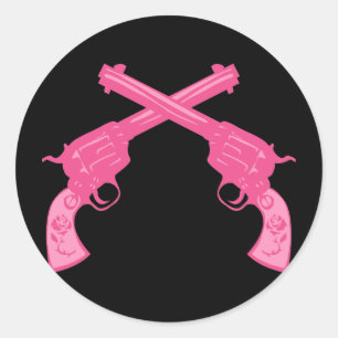Adesivo Pistolas retrorrosadas cor-de-rosa