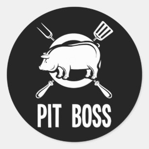 Adesivo Pit Boss Shirt Churrasco Funny Pitmaster Pig Grili