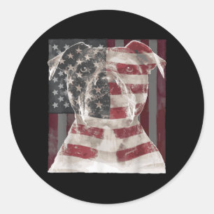 Adesivo Pit Bull EUA Bandeira Americana 4 De Julho