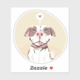 Adesivo Pit Bull Fofo