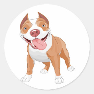 Adesivo Pit Bull Sorridente Feliz