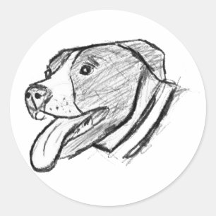Adesivo pitbull desenho à mão foto cachorro amante de anim