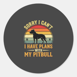 Adesivo Pitbull Planeja Amante de Cão do Pôr do Sol Vintag