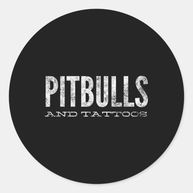 Adesivo Pitbulls E Tatuagens Novelty Cachorro Gift_2 (Frente)