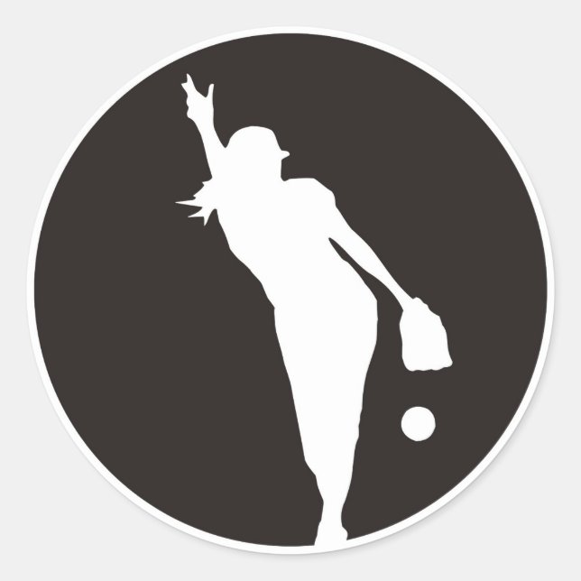 Adesivo Pitcher Círculo de Softball (Frente)