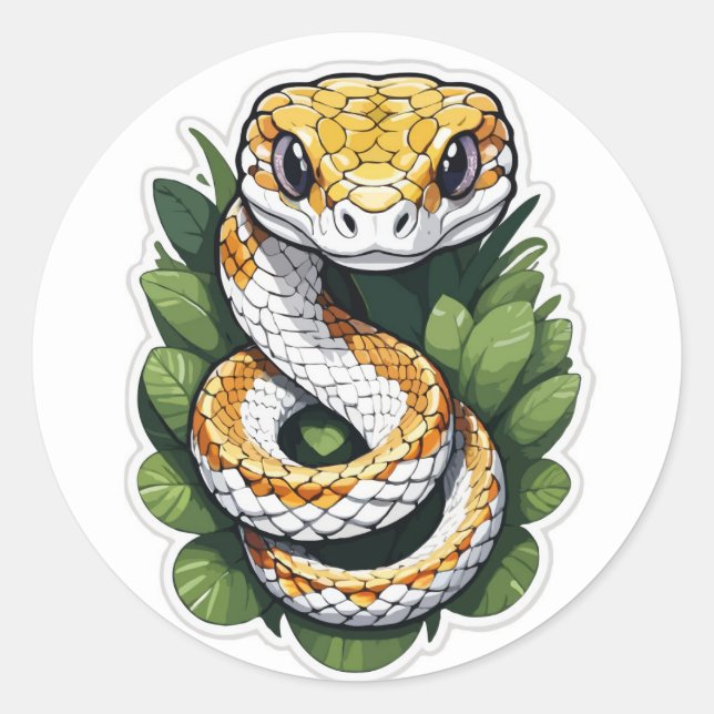 Adesivo Pithon Sticker Curioso - Uma Surpresa Slithering (Frente)