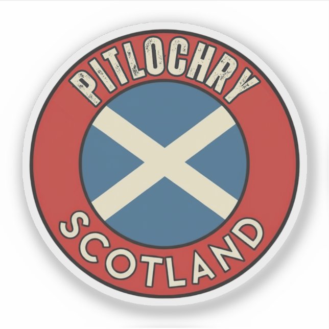 Adesivo Pitlochry, Escócia (Frente)