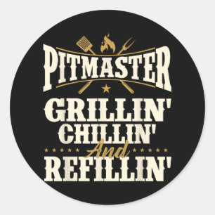 Adesivo Pitmaster Grillin Chillin E Refillin - Fumaça De C