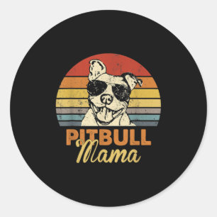 Adesivo Pittie Mama Pitbull Cachorro Mãe Dia de as mães En