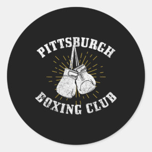 Adesivo Pittsburgh Boxing Club - Luvas Vi Em Boxing Em Des