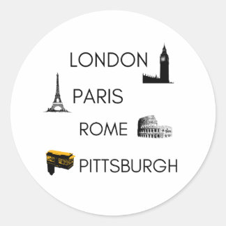 Adesivo Pittsburgh Funny Cities Viagem Pensilvânia Home C