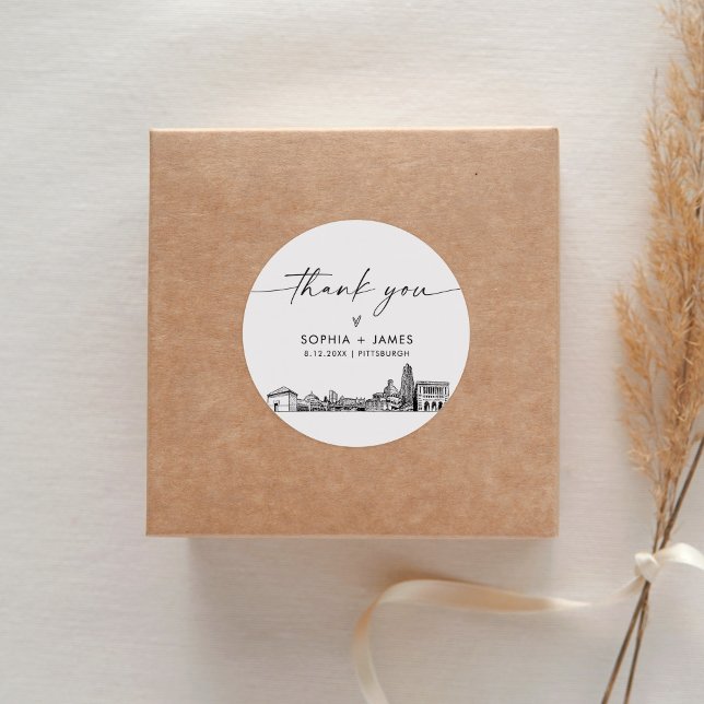 Adesivo Pittsburgh Obrigado Favor 3" (folha 6) (Criador carregado)