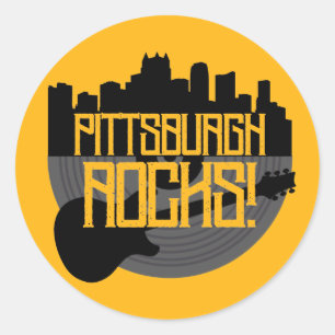 Adesivo Pittsburgh Pennsylvania Steel City Skyline Music C