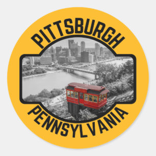 Adesivo Pittsburgh Pensilvânia Steel City Skyline Incline