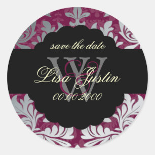 Adesivo Pix Dezines Barroco Damasco/Faux Silver+Burgundy