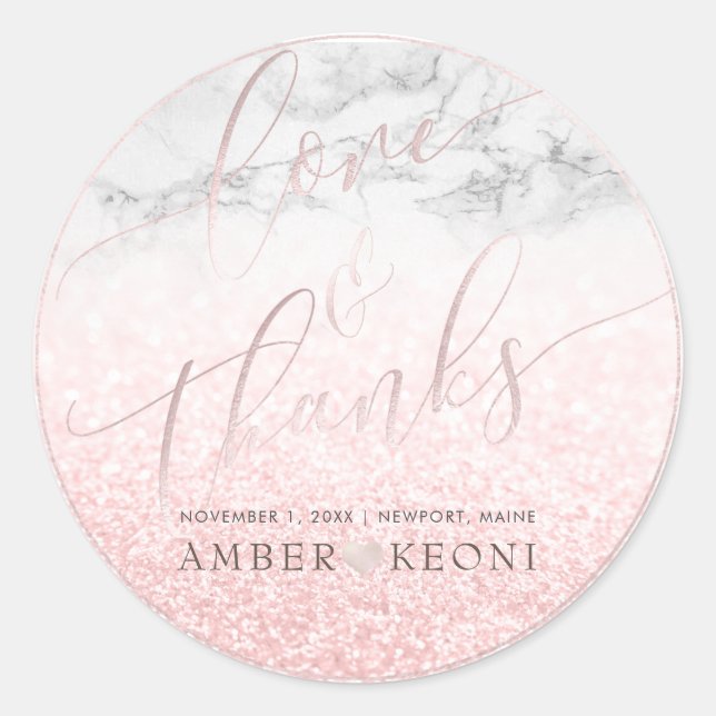 Adesivo PixDezine - Amor Rosa Iridescente Lente + Obrigado (Frente)