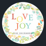 Adesivo PixDezine Christmas Watercolor Winter Greenery<br><div class="desc">PixDezines Vinhetas de Natal Mery,  cor de água nevada verde de inverno de agulhas de pinheiros,  bagas sagradas e névoas,  cor de fundo DIY. Copyright © 2010-2019,  PixDezines™. Todos os direitos reservados.</div>