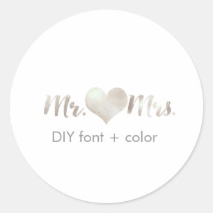 Adesivo PixDezine coração/mr&mrs/cor de fundo DIY