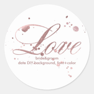 Adesivo PixDezine Dazzled Faux Rosa Dourado/love