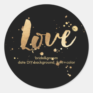 Adesivo PixDezine dourado/amor deslumbrado