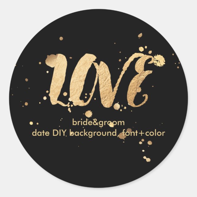 Adesivo PixDezine dourado/amor deslumbrado (Frente)