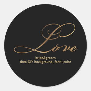 Adesivo PixDezine dourado/amor deslumbrado