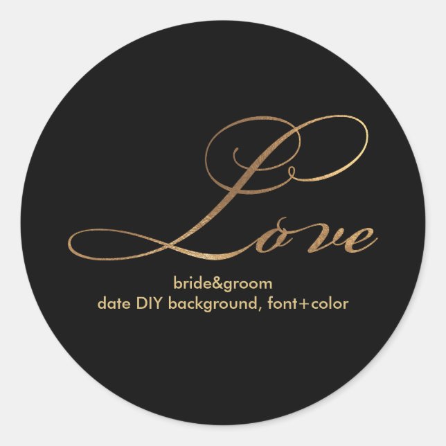 Adesivo PixDezine dourado/amor deslumbrado (Frente)