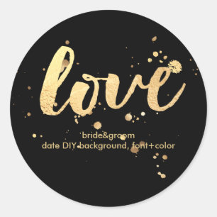 Adesivo PixDezine, dourado e amor falsos