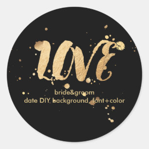 Adesivo PixDezine, dourado e amor falsos