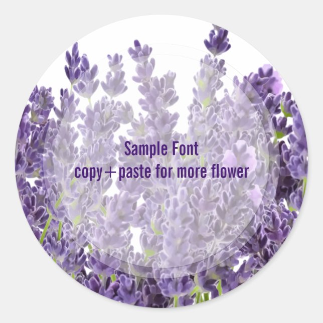 Adesivo PixDezine lavanda/cor de fundo DIY (Frente)