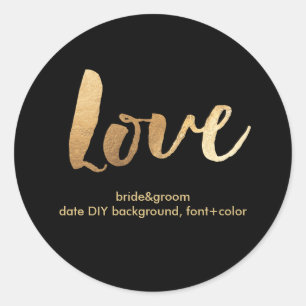 Adesivo PixDezine Love in Faux Dourado