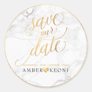 Adesivo PixDezine Marble/Faux Dourado Guarde nossa data