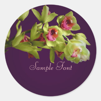 Adesivo PixDezine orquídea cymgidium verde/fundo DIY