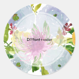 Adesivo PixDezine watercolor floral/ranúculo azul