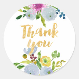 Adesivo PixDezine watercolor floral/ranúculo azul